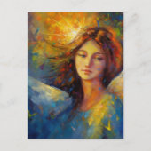 Carte Postale Une Belle Dame Ange (Devant)