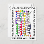 Carte Postale Une belle et unique célébration de la diversité (Devant / Derrière)