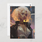 Carte Postale Une belle femme (Devant / Derrière)