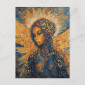 Carte Postale Une belle femme ange (Devant)