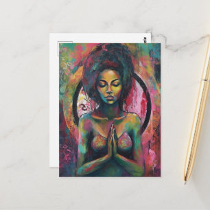 Carte Postale Une Belle Femme De Prière