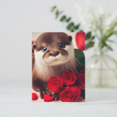 Carte Postale Une belle Loupe de Saint-Valentin (Debout devant)