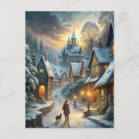 Carte Postale Une Belle Scène D'Hiver (Devant)