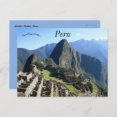 Carte Postale Une belle vue de Machu Picchu Pérou (Devant / Derrière)