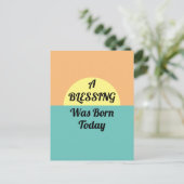 Carte Postale Une BÉNÉDICTION Est Née Aujourd'Hui Anniversaire R (Debout devant)