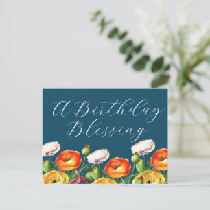 Carte Postale Une bénédiction florale d'anniversaire
