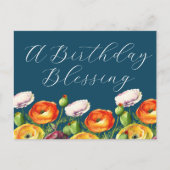 Carte Postale Une bénédiction florale d'anniversaire (Devant)