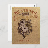 Carte Postale Une Bible Chrétienne Forte Et Courageuse À La Face (Devant / Derrière)