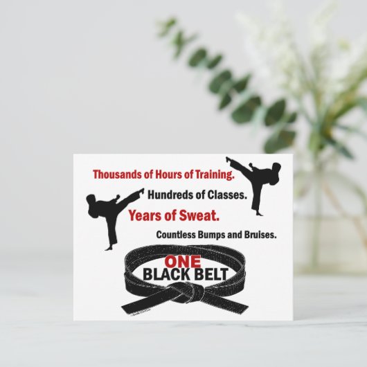 Carte Postale UNE Ceinture noire 1 KARATE T-SHIRTS & APPAREL (Debout devant)