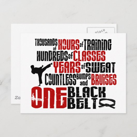 Carte Postale UNE Ceinture noire 2 KARATE T-SHIRTS & APPAREL (Devant / Derrière)