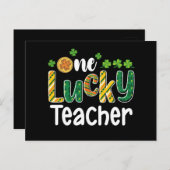 Carte Postale Une Chancelière chanceuse St Patrick's Day (Devant / Derrière)