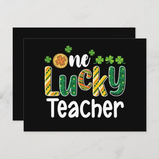 Carte Postale Une Chancelière chanceuse St Patrick's Day (Devant / Derrière)