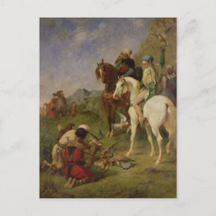 Carte Postale Une chasse au faucon en Algérie