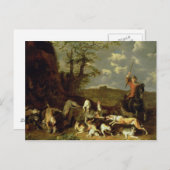 Carte Postale Une chasse aux ours, 1655 (Devant / Derrière)