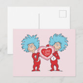 Carte Postale Une Chose Deux Je T'Aime (Devant / Derrière)