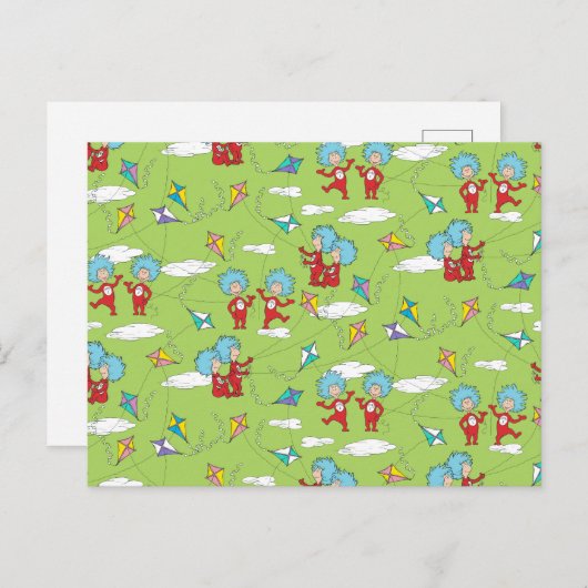 Carte Postale Une chose deux Motif de cerfs-volants (Devant / Derrière)