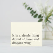 Carte Postale Une Chose Simple (Debout devant)