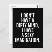 Carte Postale Une Citation Dirty Mind Drôle (Devant / Derrière)