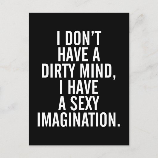 Carte Postale Une Citation Dirty Mind Drôle (Devant)