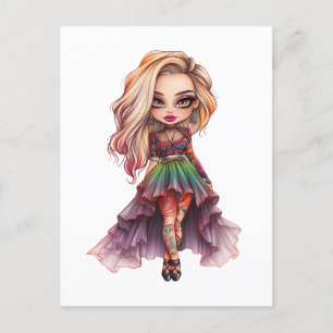 Carte Postale Une collection de designs Halloween pour jolie fil