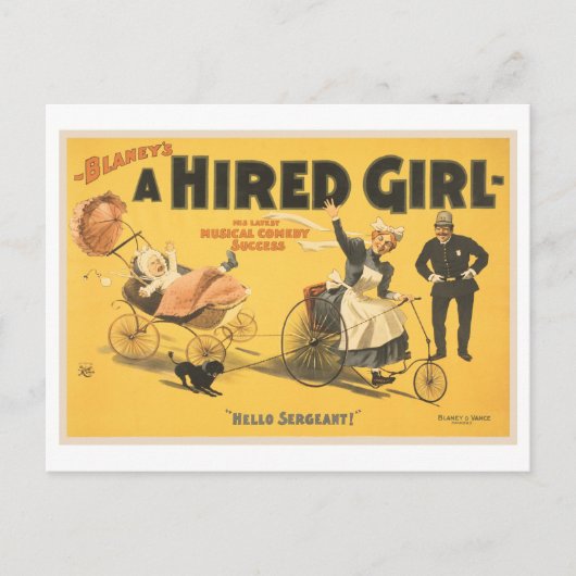 Carte Postale Une comédie musicale embauchée (Devant)