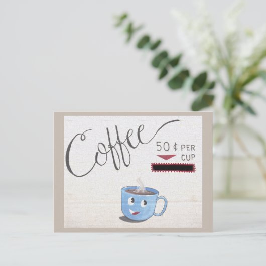 Carte Postale Une Coupe De Café (Debout devant)