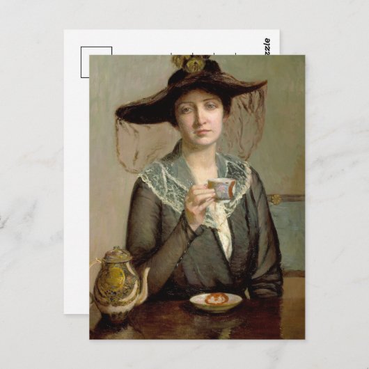 Carte Postale Une coupe de thé | Lilla Cabot Perry (Devant / Derrière)