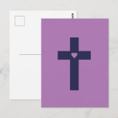 Carte Postale Une croix avec cœur  (Devant / Derrière)