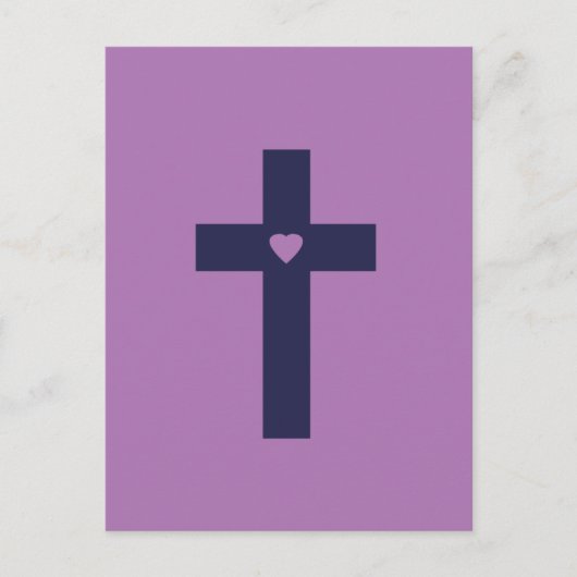 Carte Postale Une croix avec cœur  (Devant)