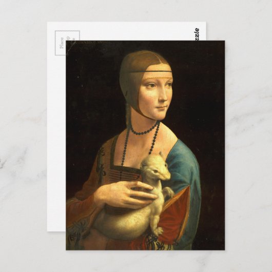 Carte Postale Une dame avec une mine (Devant / Derrière)