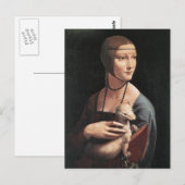 Carte Postale Une dame avec une mine (Devant / Derrière)