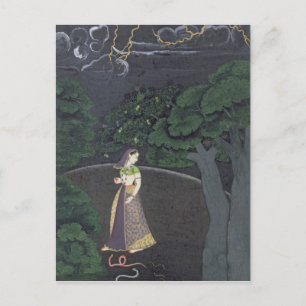 Carte Postale Une dame en route pour un tryst, Guler, vers 1760