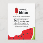 Carte Postale Une dans un Melon 1er fête d'anniversaire (Devant)