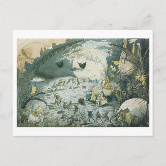 Carte Postale Une Danse Fée Pleine Lune (Devant)