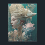 Carte Postale Une déesse de mer ancienne<br><div class="desc">Une déesse de mer antique IA généré art</div>