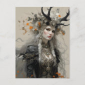 Carte Postale Une Déesse païenne Aux Antlers (Devant)