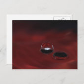 Carte Postale Une double bulle sur l'eau rouge (Devant / Derrière)