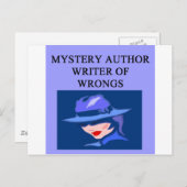 Carte Postale une drôle de blague d'écrivain mystère (Devant / Derrière)