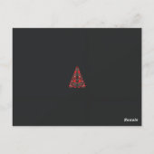 Carte Postale une écharpe rouge et beige avec une image d'une fe (Dos)