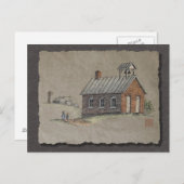 Carte Postale Une école de pièce (Devant / Derrière)