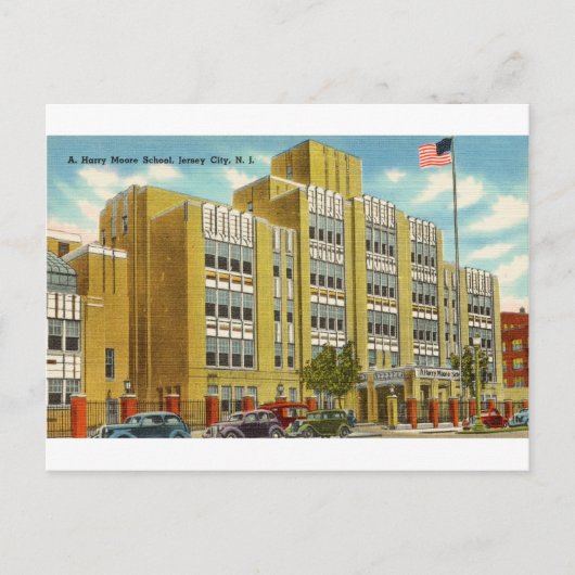 Carte Postale Une école Harry Moore à Jersey City, New Jersey (Devant)