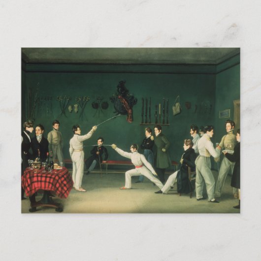 Carte Postale Une escrime, 1827 (Devant)