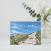 Carte Postale Une étape à la fois Citation inspirante (Debout devant)