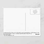 Carte Postale Une expérience sur un oiseau dans une pompe à air (Dos)