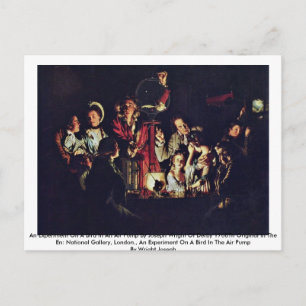 Carte Postale Une Expérience Sur Un Oiseau Dans Une Pompe À Air
