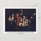 Carte Postale Une expérience sur un oiseau dans une pompe à air (Devant)