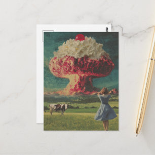 Carte Postale Une explosion surréaliste du désert dans le pâtura