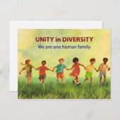 Carte Postale Une famille humaine (Devant / Derrière)
