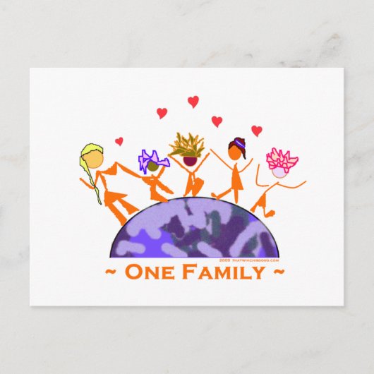 Carte Postale Une famille - Terre (Devant)