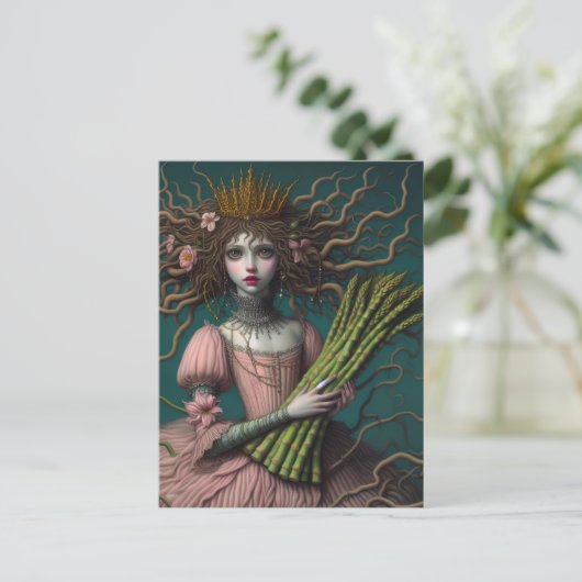Carte Postale Une fée d'asperges (Debout devant)